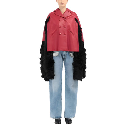 Pelerină Maison Margiela multicoloră din piele