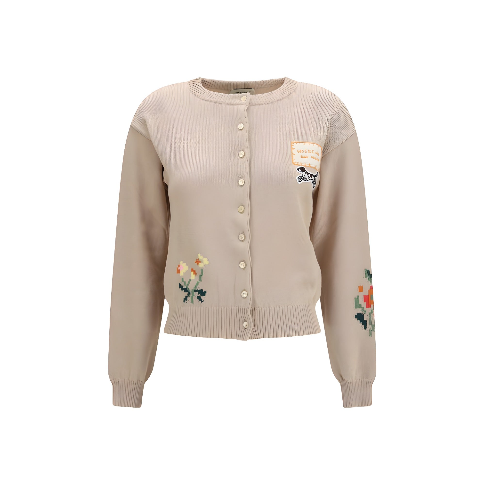 Cardigan Max Mara bej din bumbac