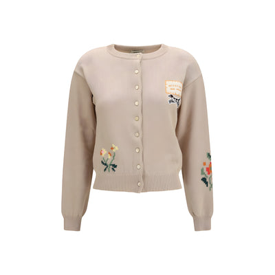 Cardigan Max Mara bej din bumbac