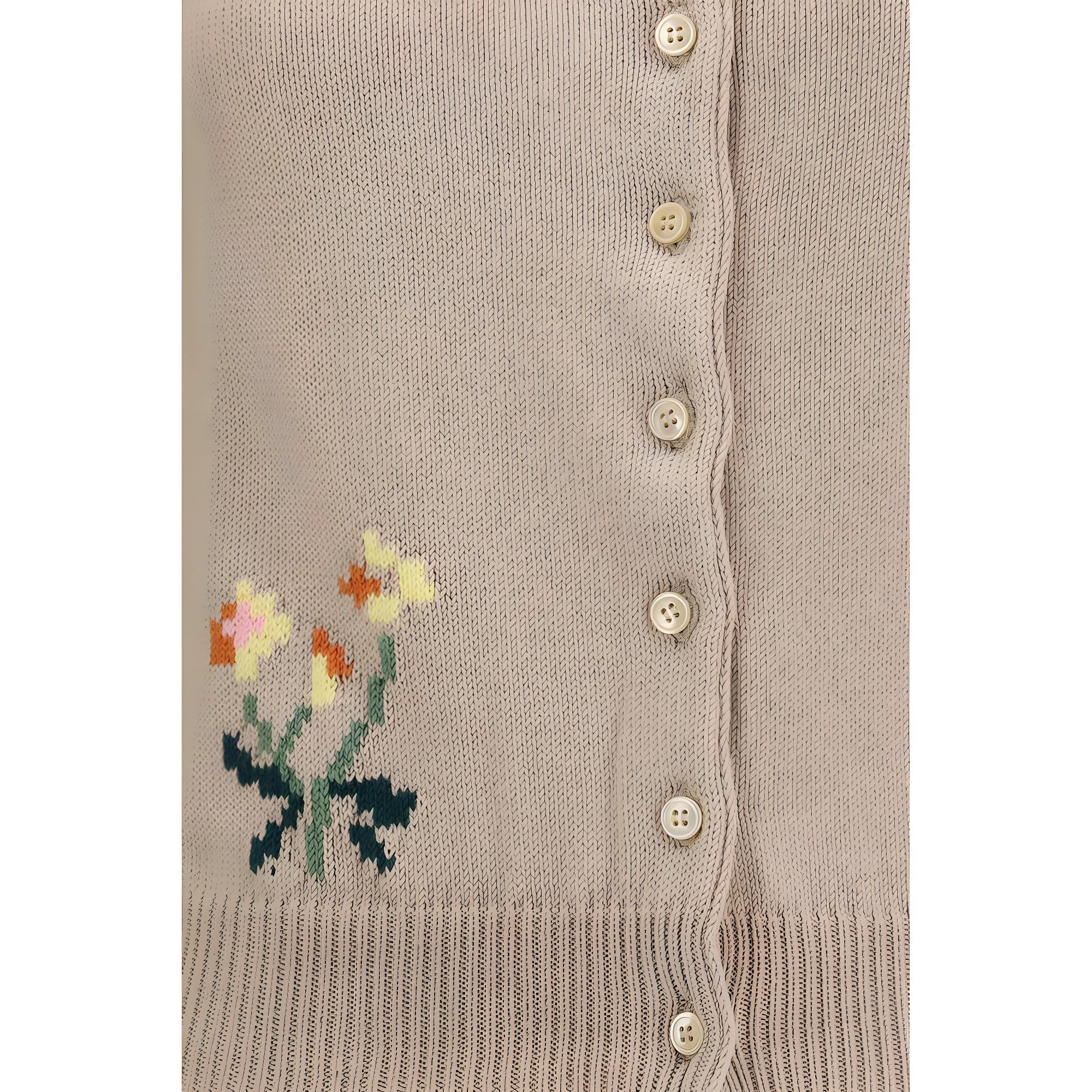 Cardigan Max Mara bej din bumbac