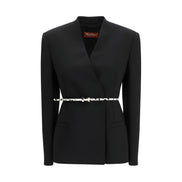 Palton Max Mara negru din triacetat