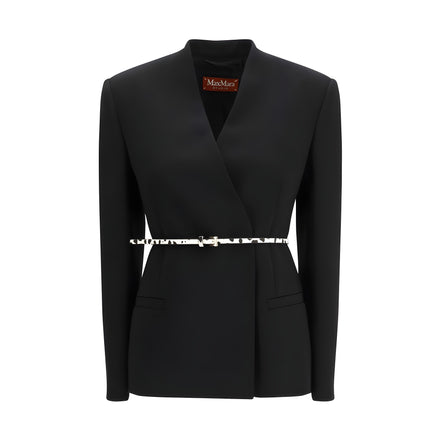 Palton Max Mara negru din triacetat