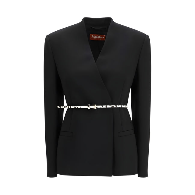 Palton Max Mara negru din triacetat