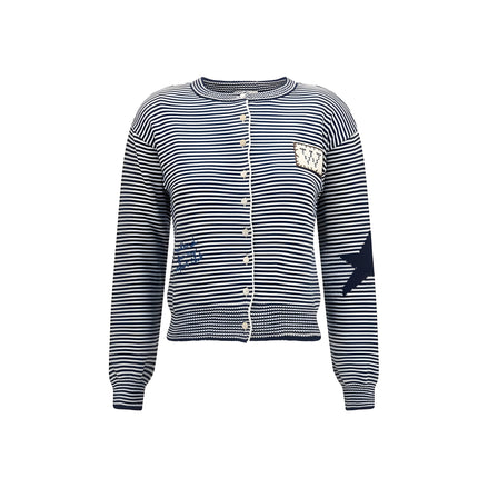 Cardigan Max Mara albastru din bumbac