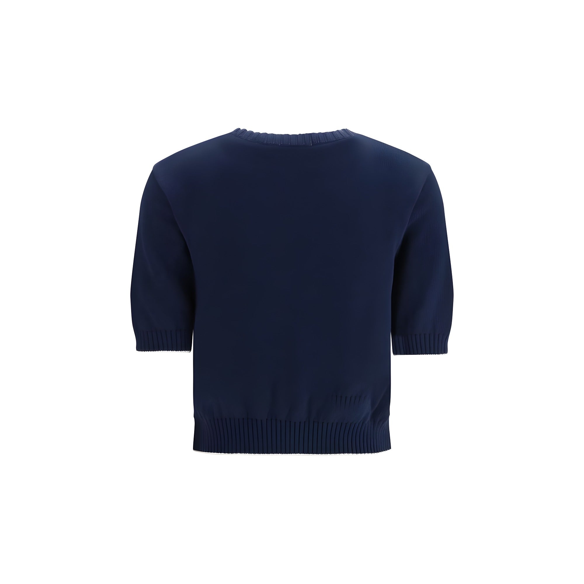 Bluză Max Mara albastră din bumbac cu broderie