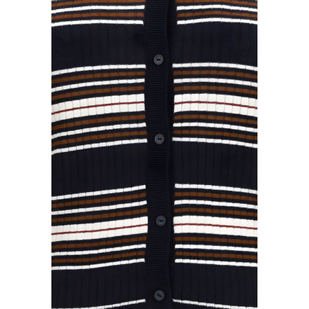 Cardigan Max Mara albastru din mătase