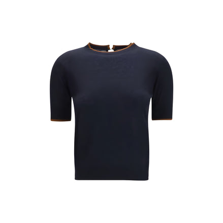 Max Mara Tricou Albastru din Mătase