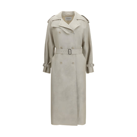 Max Mara Brown Linen Trench Coat