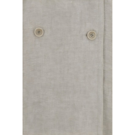 Max Mara Brown Linen Trench Coat