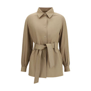 Max Mara Brown Wool Sleeveless Jacket