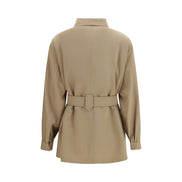 Max Mara Brown Wool Sleeveless Jacket