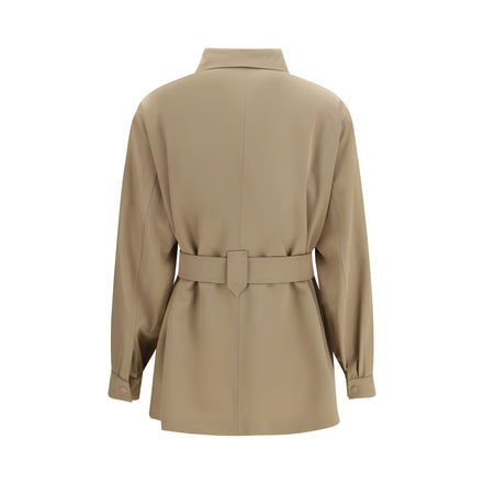 Max Mara Brown Wool Sleeveless Jacket