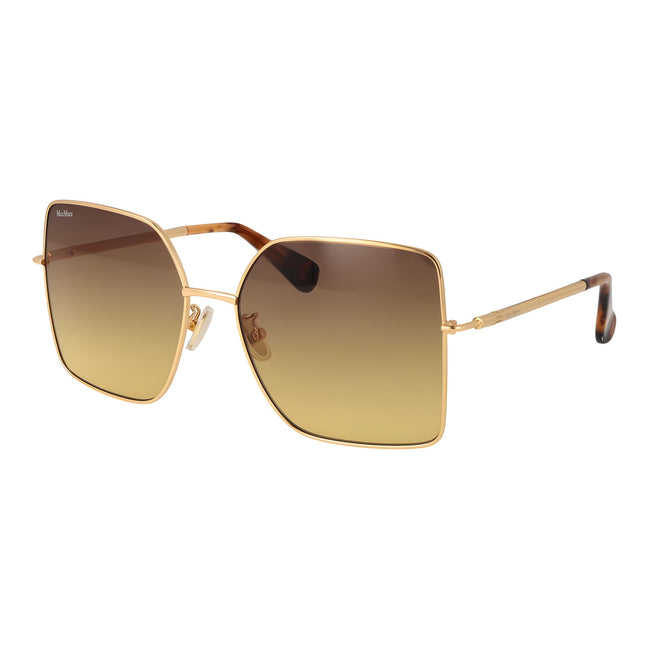Max Mara Ochelari de Soare Aurii din Metal