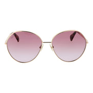 Ochelari de soare Max Mara roz auriu din metal