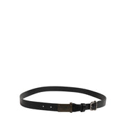 Curea Dolce & Gabbana neagră clasică din piele cu cataramă cu logo
