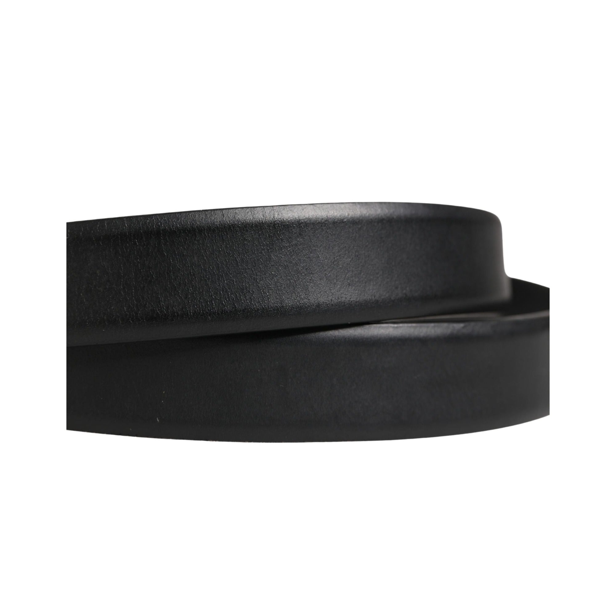Curea Dolce & Gabbana neagră clasică din piele cu cataramă metalică