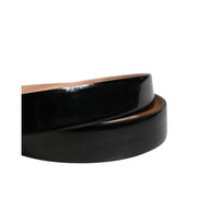 Curea din piele neagră clasică Dolce & Gabbana cu cataramă metalică