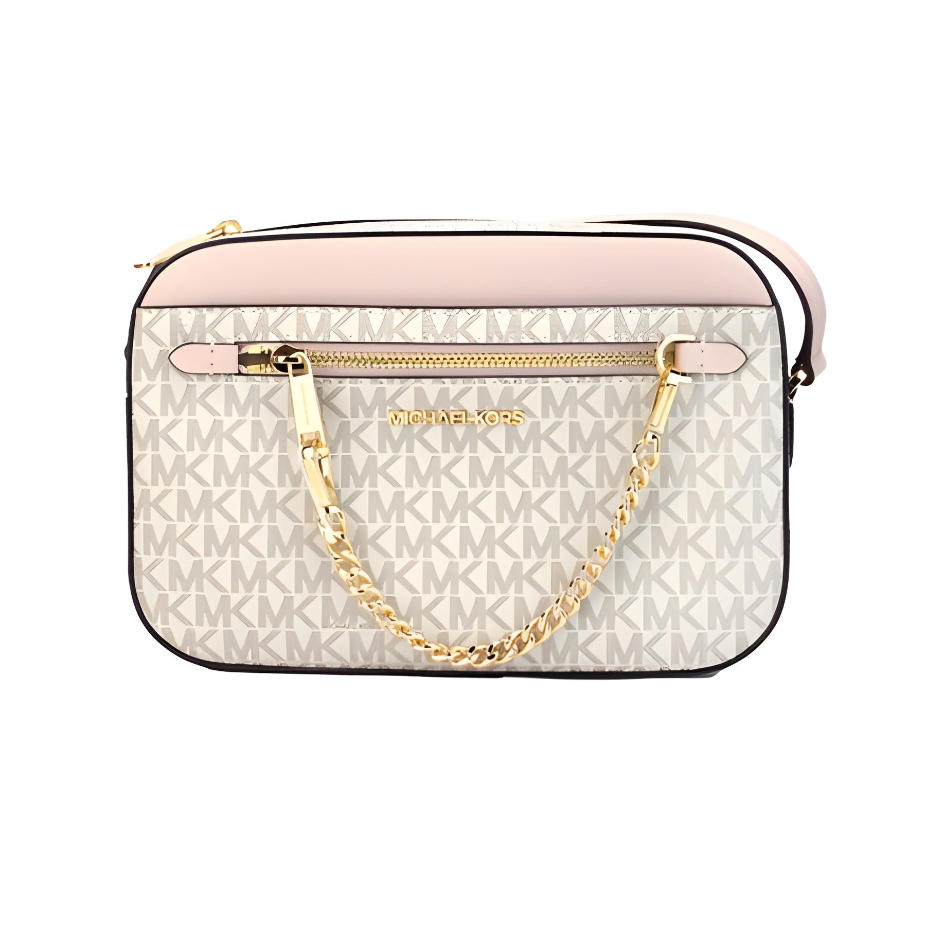Geantă crossbody Michael Kors din piele Saffiano cu fermoar și lanț
