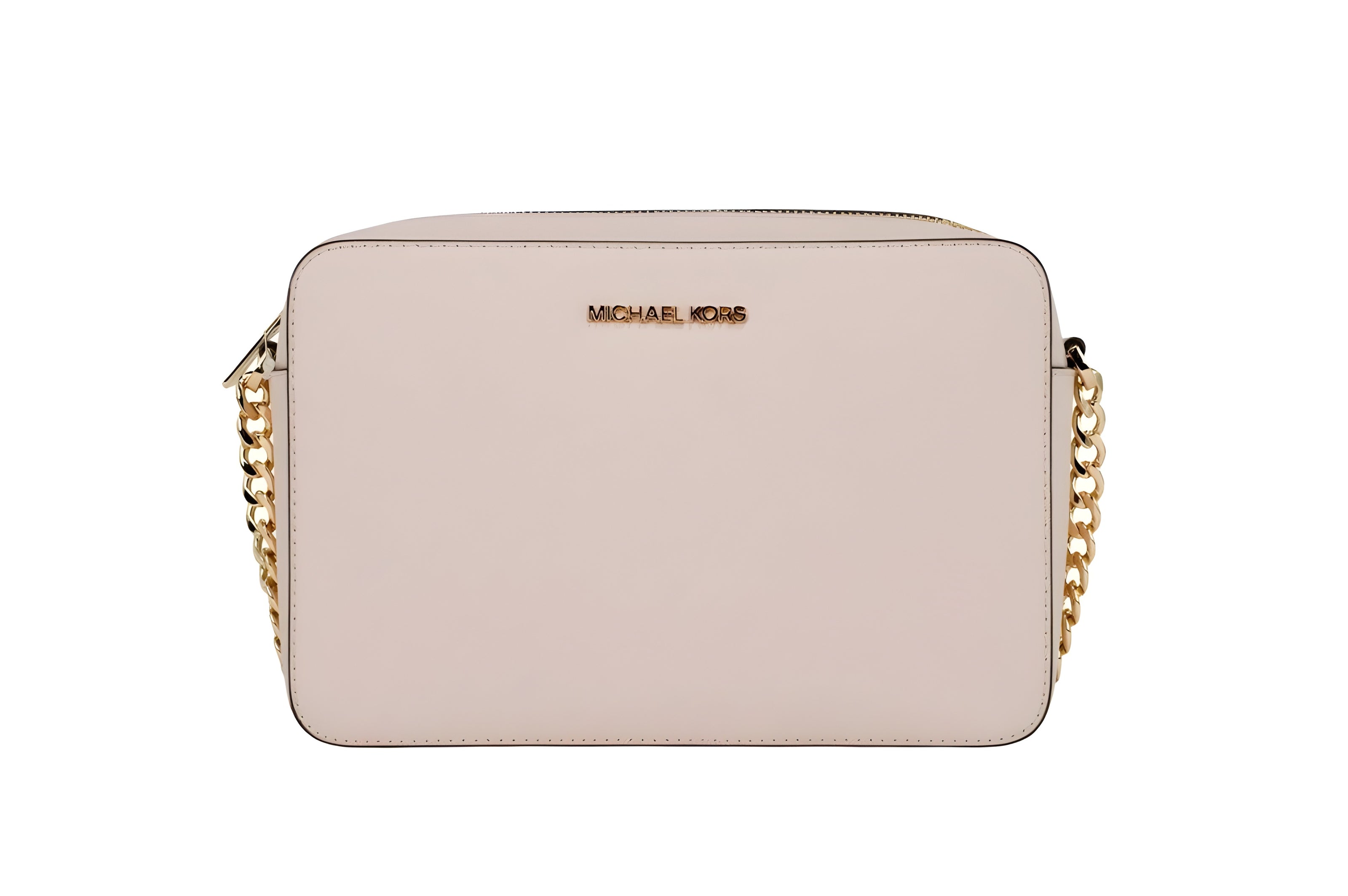 Geantă de umăr Michael Kors din piele Saffiano, model East West, cu 2 buzunare tip fanta