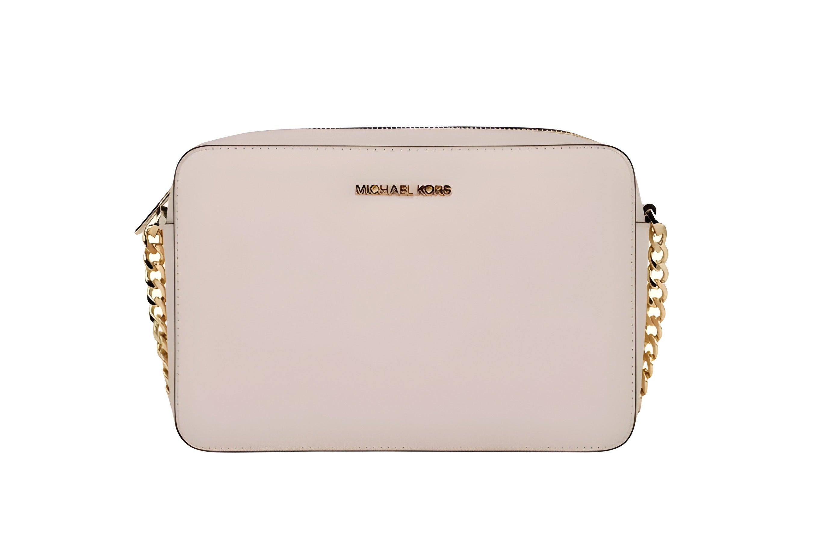 Geantă de umăr Michael Kors din piele Saffiano, model East West, cu 2 buzunare tip fanta