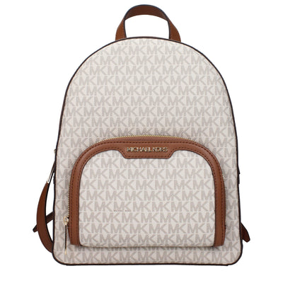 Rucsac Michael Kors din material textil bej