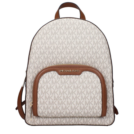Rucsac Michael Kors din material textil bej