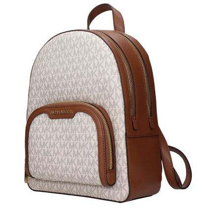 Rucsac Michael Kors din material textil bej