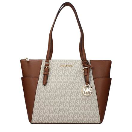 Geantă de umăr Michael Kors bej din piele