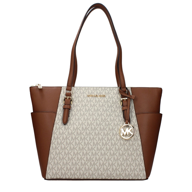 Geantă de umăr Michael Kors bej din piele