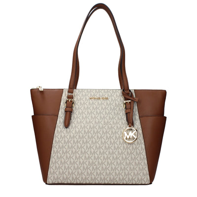 Geantă de umăr Michael Kors bej din piele