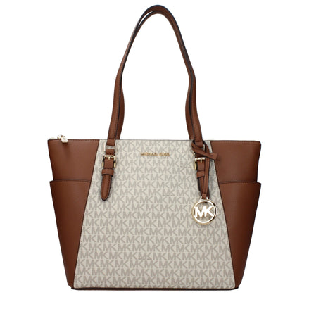Geantă de umăr Michael Kors bej din piele