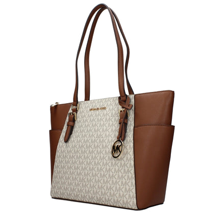 Geantă de umăr Michael Kors bej din piele