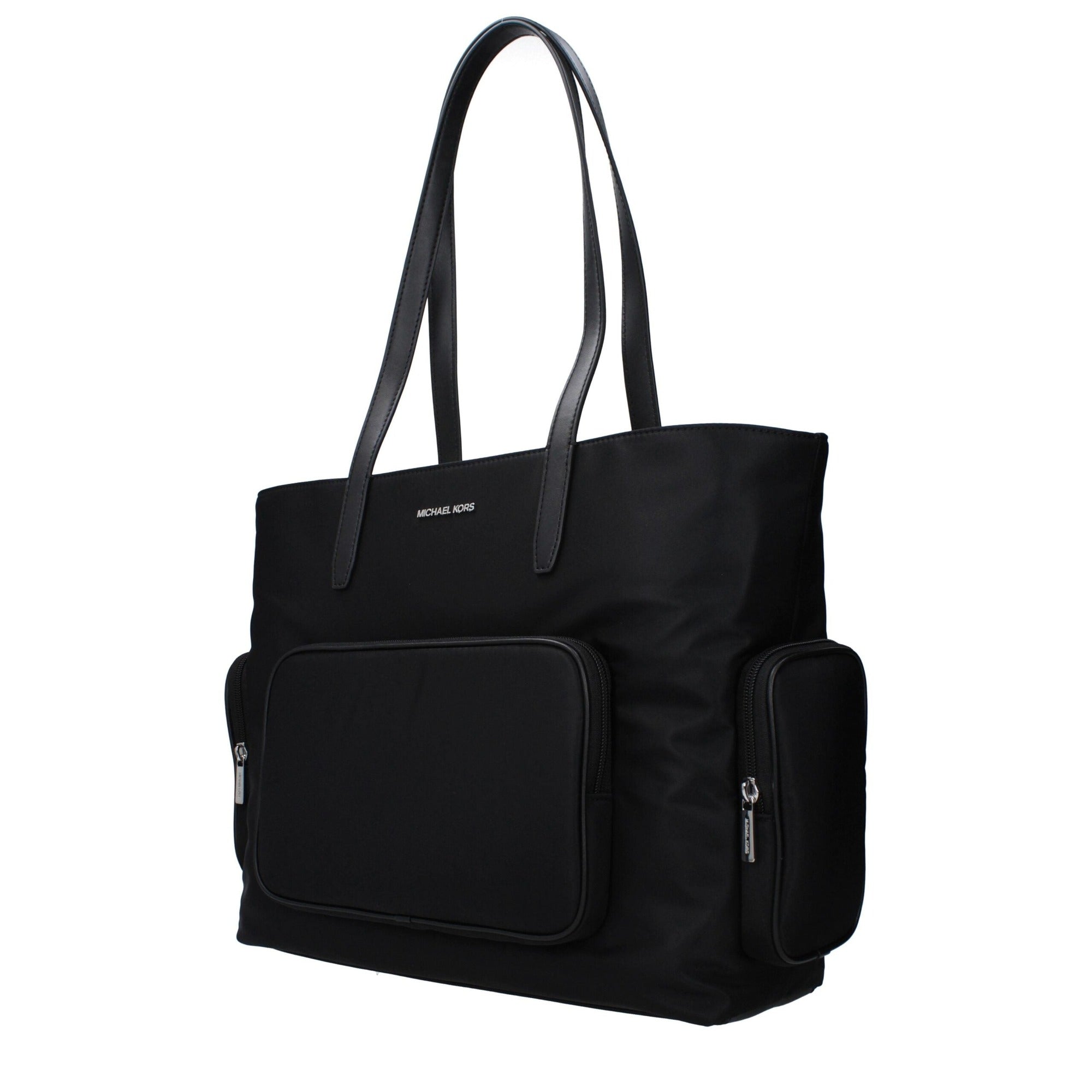 Geantă de umăr Michael Kors neagră din material textil