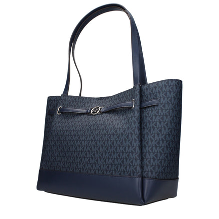 Geantă de umăr Michael Kors din material textil albastru