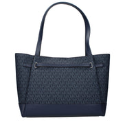 Geantă de umăr Michael Kors din material textil albastru