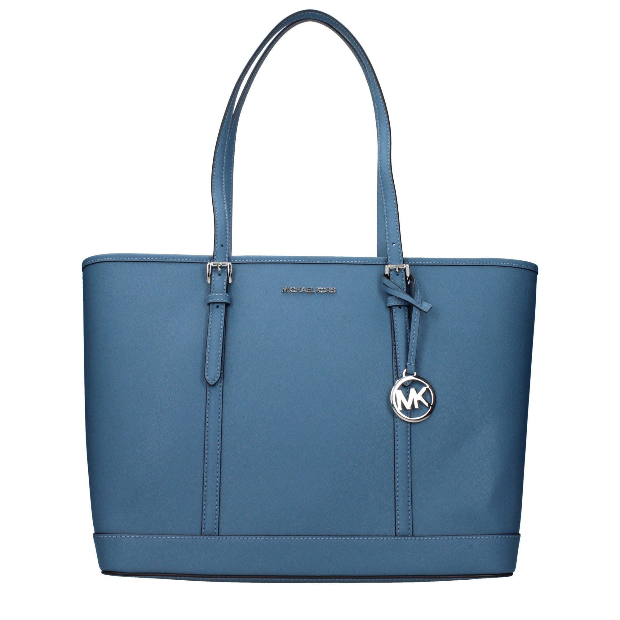 Geantă de umăr Michael Kors din piele albastră