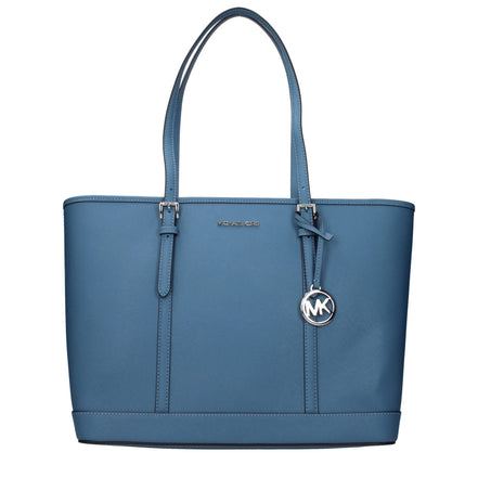 Geantă de umăr Michael Kors din piele albastră