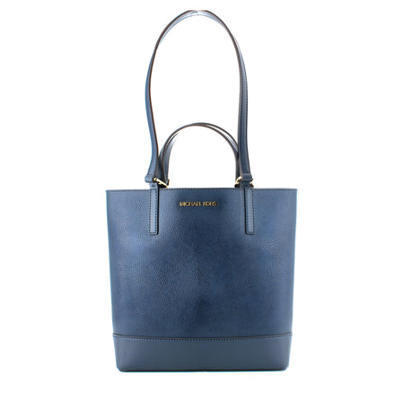 Michael Kors Blue Leather Tote Bag
