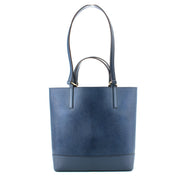 Michael Kors Blue Leather Tote Bag