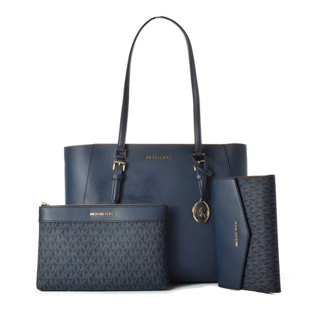 Geantă tote Michael Kors albastră din piele