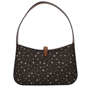 Geantă Michael Kors din material textil maro