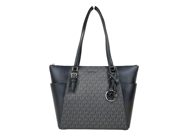 Michael Kors Charlotte Leather Top Zip Tote Bag