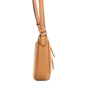 Michael Kors Dover Small Luggage Pebbled Leather Half Moon Crossbody Bag