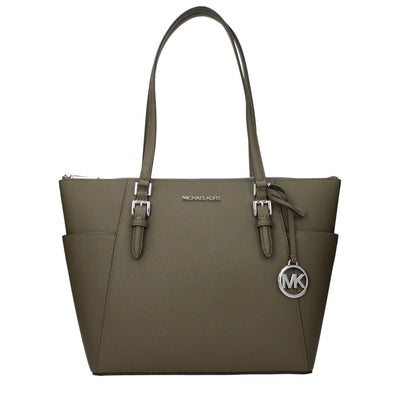 Geantă de umăr Michael Kors din piele verde