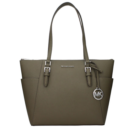 Geantă de umăr Michael Kors din piele verde