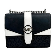 Geantă crossbody Michael Kors argintie Greenwich mică