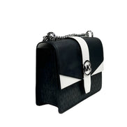 Geantă crossbody Michael Kors argintie Greenwich mică
