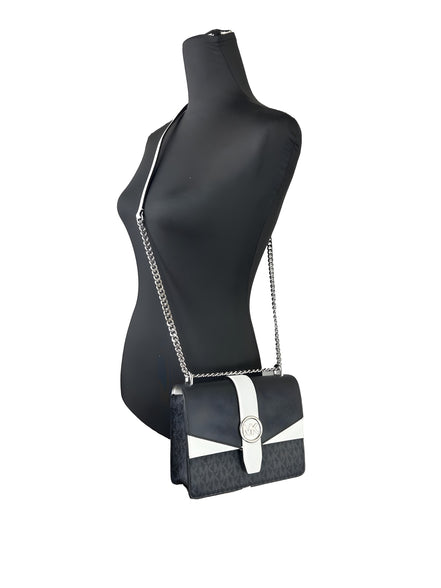 Geantă crossbody Michael Kors argintie Greenwich mică