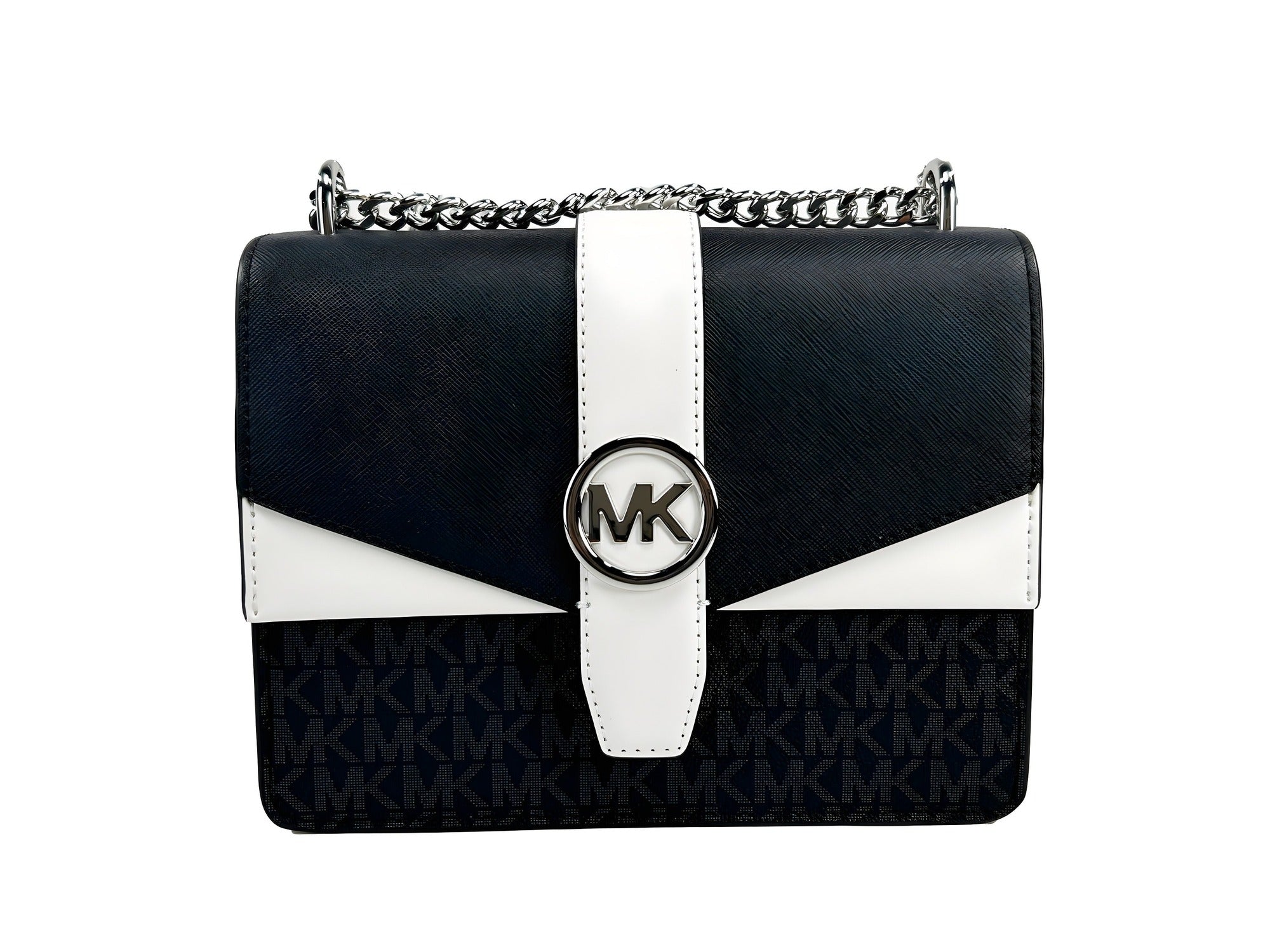 Michael Kors Silver Greenwich Small Crossbody Bag
