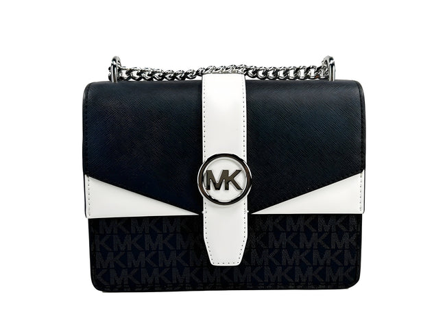 Michael Kors Silver Greenwich Small Crossbody Bag